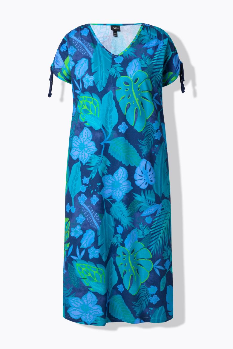 Ulla Popken - Kurzärmeliges A-Linien-Midikleid