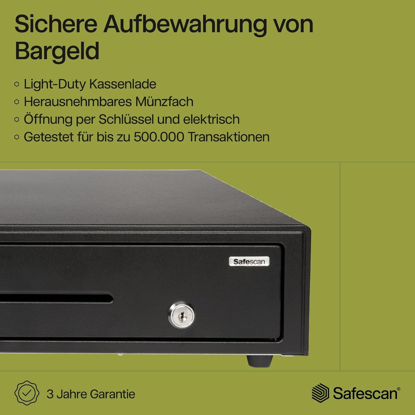 Safescan LD-3336 Kassenschublade mit Fächern für Banknoten und Münzen